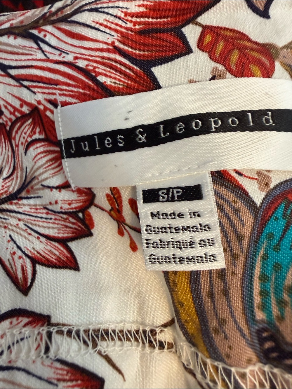 Jules & Leopold Autumn Colored Floral Ankle Pants SMALL Stretch High Rise - Picture 5 of 6